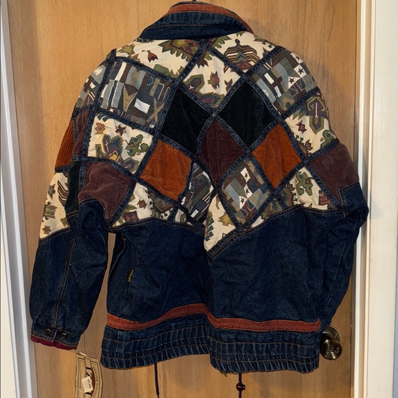 NWT Vintage 90’s IZZI Southwest Aztec Corduroy Patchwork Women’s Medium New - Picture 8 of 8